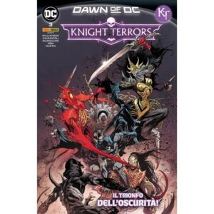 Copertina del fumetto Knight Terrors vol. 3, edizione italiana Panini Comics / DC / Marvel / Disney di Williamson, Camuncoli & Aa.Vv.