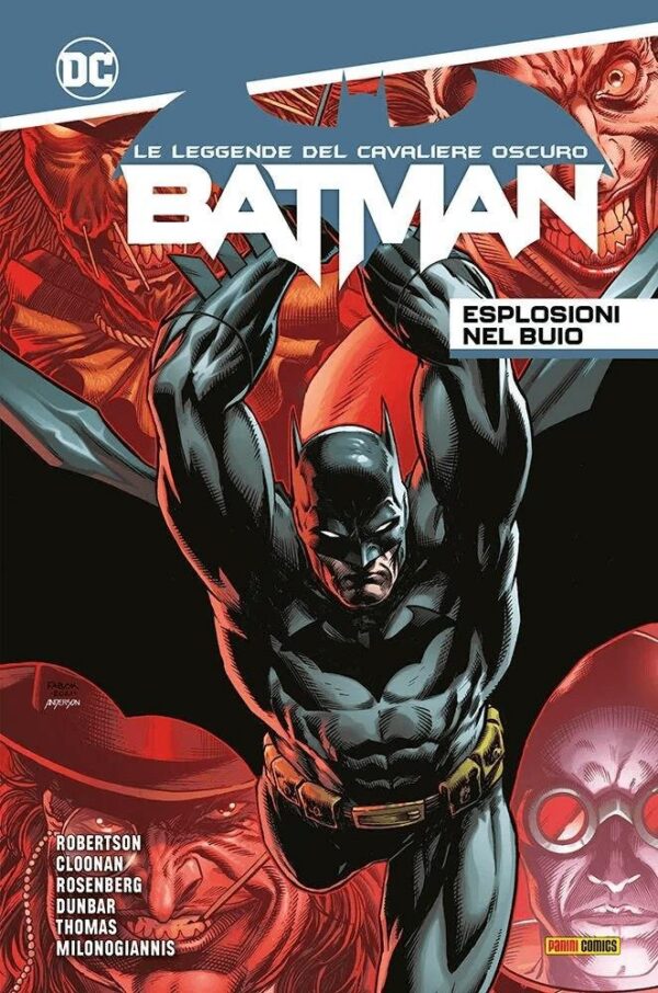 Copertina del fumetto Le Leggende del Cavaliere Oscuro vol. 1, edizione italiana Panini Comics / DC / Marvel / Disney di Dunbar, Phillips & Robertson
