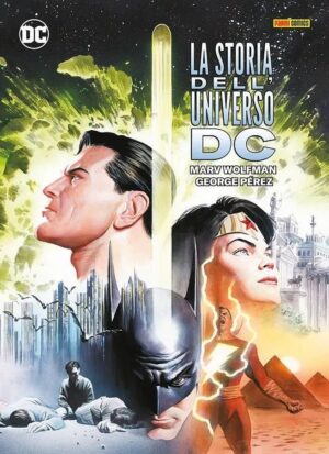 Copertina del fumetto La Storia Dell'universo Dc Limited, edizione italiana Panini Comics / DC / Marvel / Disney di George Perez & Marv Wolfman