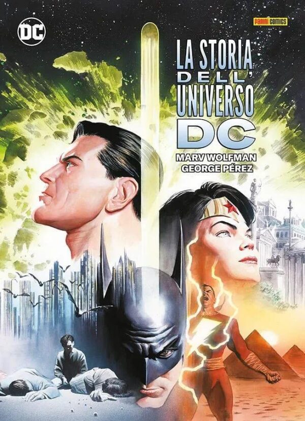 Copertina del fumetto La Storia Dell'universo Dc Limited, edizione italiana Panini Comics / DC / Marvel / Disney di George Perez & Marv Wolfman