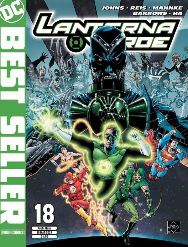 Copertina del fumetto Lanterna Verde di Geoff Johns vol. 18, edizione italiana Panini Comics / DC / Marvel / Disney di Geoff Johns, Reis & Aa.Vv. Copertina del fumetto Lanterna Verde di Geoff Johns vol. 18, edizione italiana Panini Comics / DC / Marvel / Disney di Geoff Johns, Reis & Aa.Vv.