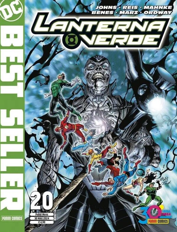 Copertina del fumetto Lanterna Verde di Geoff Johns vol. 20, edizione italiana Panini Comics / DC / Marvel / Disney di Johns, Reis & Mahnke