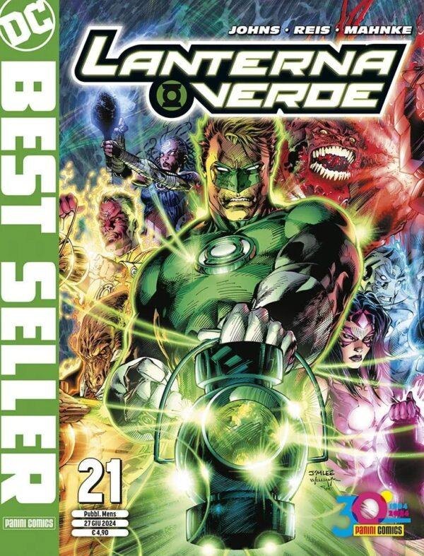 Copertina del fumetto Lanterna Verde di Geoff Johns vol. 21, edizione italiana Panini Comics / DC / Marvel / Disney di Moench,Johns,Reis