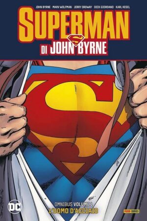 Copertina del fumetto Dc Omnibus - Superman John Byrne vol. 1, edizione italiana Panini Comics / DC / Marvel / Disney di Aa.Vv.