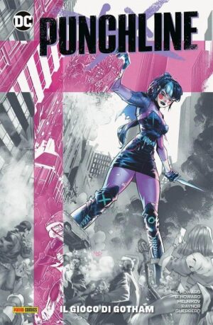 Copertina del fumetto Punchline - il Gioco di Gotham, edizione italiana Panini Comics / DC / Marvel / Disney di Howard, Melnikow & Aa.Vv.