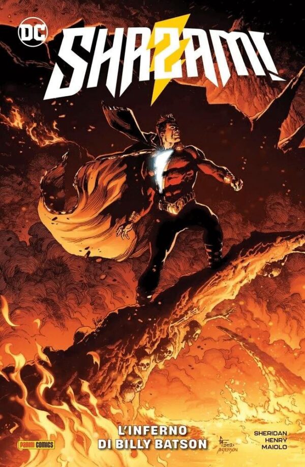 Copertina del fumetto Shazam L'inferno di Billy Batson, edizione italiana Panini Comics / DC / Marvel / Disney di Clayton Henry & Tim Sheridan