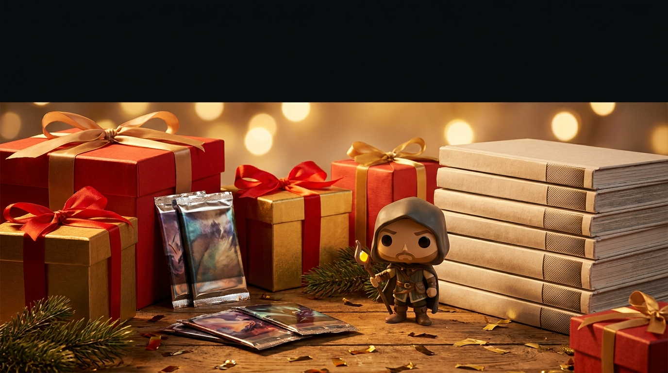 Selezione di idee regalo per appassionati di anime e manga: volumi manga, bustine TCG e figure da collezione