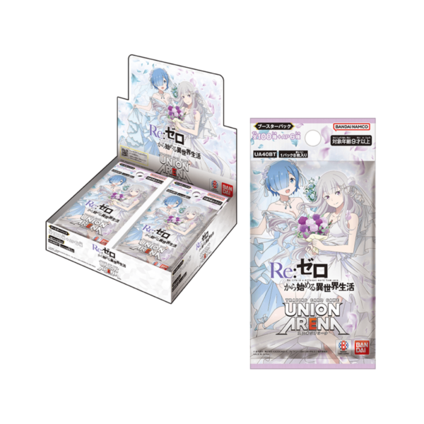 Union Arena Re:ZERO Starting Life UA40BT Display - Giapponese Display booster Union Arena Re:ZERO Starting Life in Another World UA40BT versione giapponese Bandai sigillato 20 buste