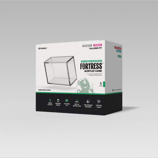 Protecc Acryl Case trasparente magnetico per Pokémon Booster Box, protezione UV e polvere