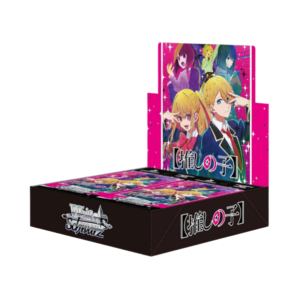 Bushiroad Weiss Schwarz Oshi no Ko Booster Box - Giapponese Booster Box Weiss Schwarz Oshi no Ko edizione giapponese Bushiroad, 16 pack da 9 carte, sigillata d'origine, disponibile su Otakuworld Svizzera.