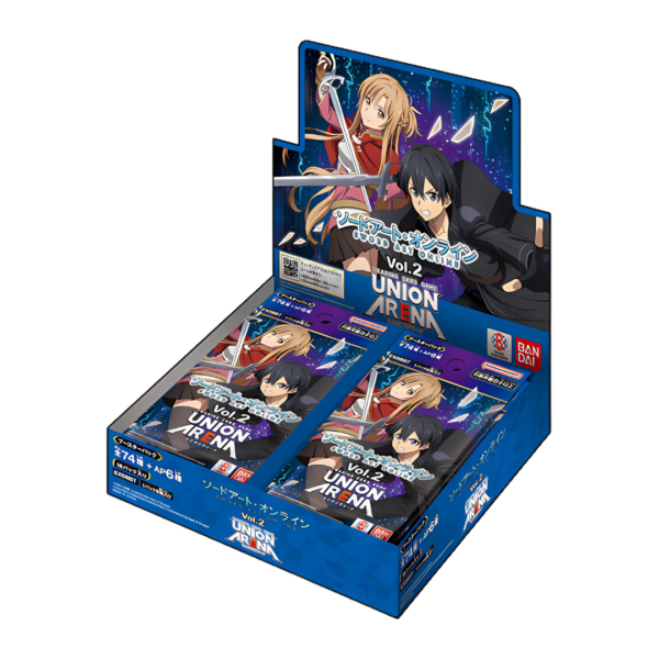 Bandai Union Arena Sword Art Online Vol.2 EX08BT Box - Giapponese Booster Box Union Arena Sword Art Online Vol.2 EX08BT edizione giapponese Bandai, 16 pack da 8 carte sigillati, su Otakuworld Svizzera.