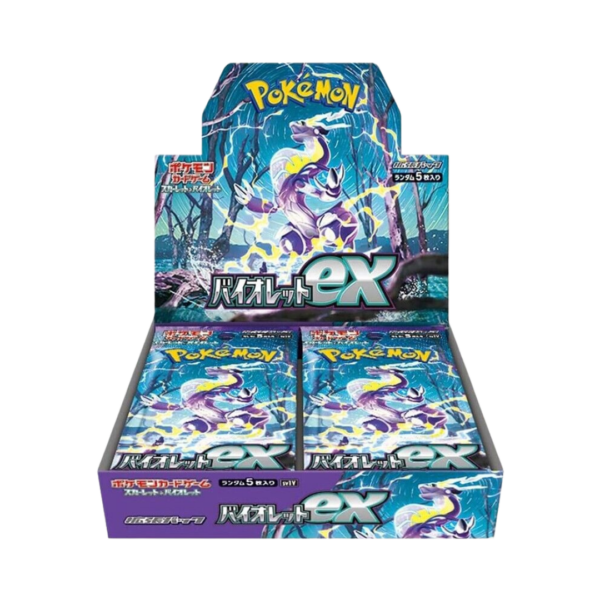 Display box Pokemon Violet ex sv1V versione giapponese sigillato 30 booster pack del set di lancio Scarlatto e Violetto con Miraidon ex e Iono Full Art