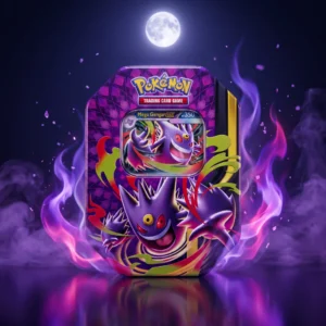 Scatola da Collezione Mega Chiarodiluna Mega Gengar-ex ITA in una notte spettrale tra energia viola e luna piena