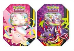 Pokémon GCC Tin da Collezione Mega Chiarodiluna con quattro buste