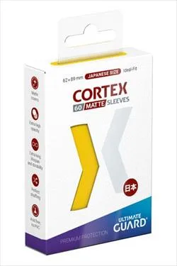 01621slee0085 Ultimate Guard Cortex Sleeves Matte Yellow per carte formato giapponese