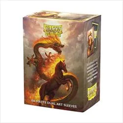 01695slee0019 Dragon Shield Matte Dual Art Fire Horse AT-12115 Bustine protettive
