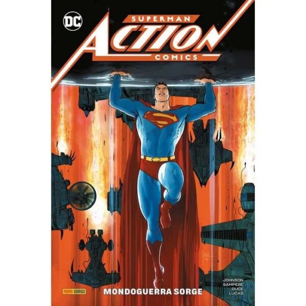 Copertina del fumetto Superman Action 1 Mondoguerra Sorge, edizione italiana Panini Comics / DC / Marvel / Disney di Sampere & Aa.Vv.