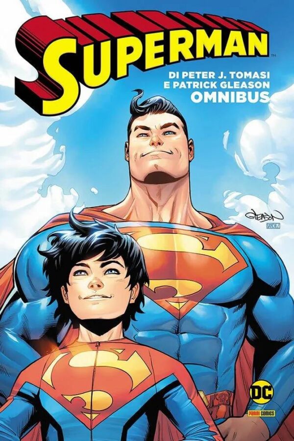 Copertina del fumetto Superman di Tomasi & Gleason Omnibu, edizione italiana Panini Comics / DC / Marvel / Disney di Tomasi, Gleason & Aa.Vv. Copertina del fumetto Superman di Tomasi & Gleason Omnibu, edizione italiana Panini Comics / DC / Marvel / Disney di Tomasi, Gleason & Aa.Vv.