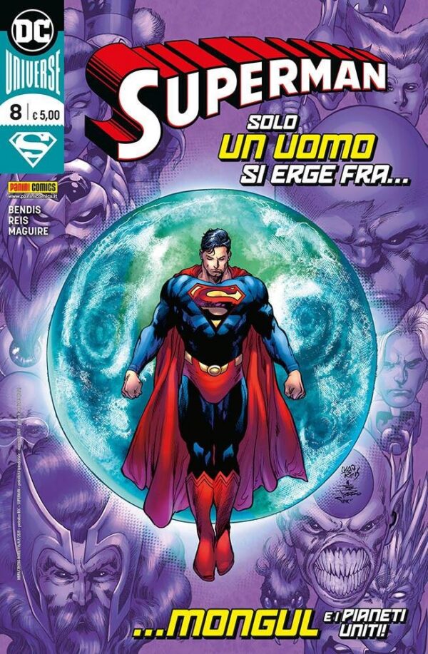 Copertina del fumetto Superman vol. 8, edizione italiana Panini Comics / DC / Marvel / Disney di Maguire, Reis, Bendis Copertina del fumetto Superman vol. 8, edizione italiana Panini Comics / DC / Marvel / Disney di Maguire, Reis, Bendis
