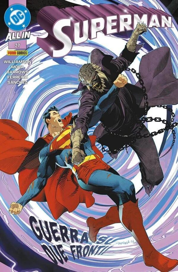 Copertina del fumetto Superman 80 - Superman vol. 27, edizione italiana Panini Comics / DC / Marvel / Disney di Mora,Williamson,Barrows