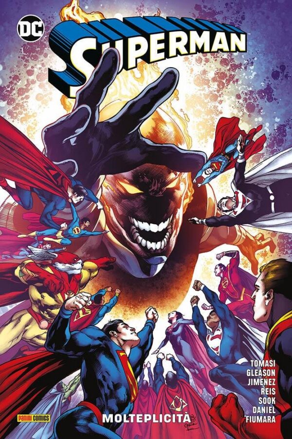 Copertina del fumetto Superman 3 - Molteplicità, edizione italiana Panini Comics / DC / Marvel / Disney di Reis, Gleason,Aa.Vv. Copertina del fumetto Superman 3 - Molteplicità, edizione italiana Panini Comics / DC / Marvel / Disney di Reis, Gleason,Aa.Vv.