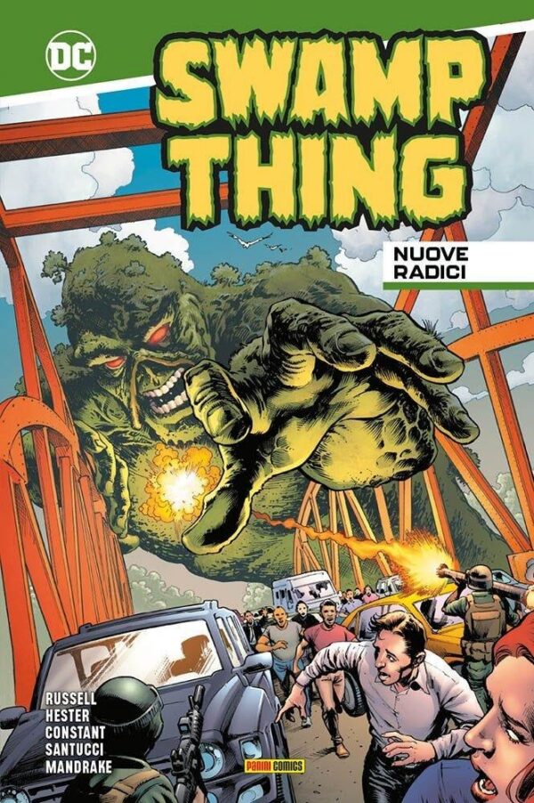 Copertina del fumetto Swamp Thing - Nuove Radici, edizione italiana Panini Comics / DC / Marvel / Disney di Mark Russell & Marco Santucci