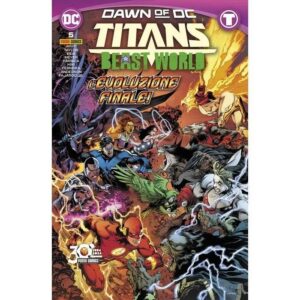 Copertina del fumetto Titans - Beast World vol. 5, edizione italiana Panini Comics / DC / Marvel / Disney di Meyer,Reis,Pansica,Taylor
