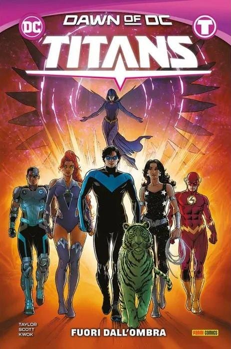 Copertina del fumetto Titans 1 - Fuori Dall'ombra, edizione italiana Panini Comics / DC / Marvel / Disney di Tom Tylor & Nicola Scott Copertina del fumetto Titans 1 - Fuori Dall'ombra, edizione italiana Panini Comics / DC / Marvel / Disney di Tom Tylor & Nicola Scott