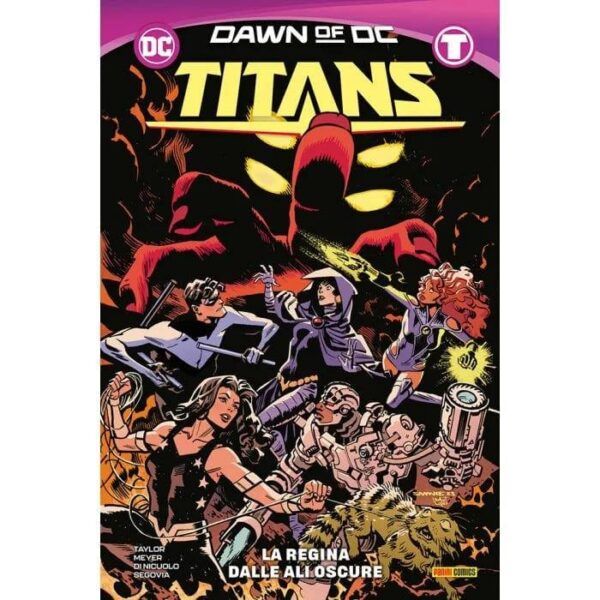 Copertina del fumetto Titans 2 - la Regina Dalle Ali, edizione italiana Panini Comics / DC / Marvel / Disney di Aa.Vv.