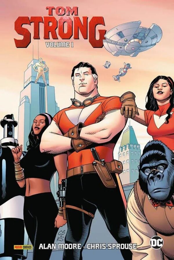 Copertina del fumetto Tom Strong vol. 1, edizione italiana Panini Comics / DC / Marvel / Disney di Chris Sprouse & Alan Moore Copertina del fumetto Tom Strong vol. 1, edizione italiana Panini Comics / DC / Marvel / Disney di Chris Sprouse & Alan Moore