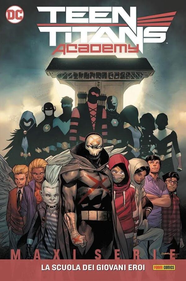 Copertina del fumetto Teen Titans Academy la Scuola dei G, edizione italiana Panini Comics / DC / Marvel / Disney di Aa.Vv.