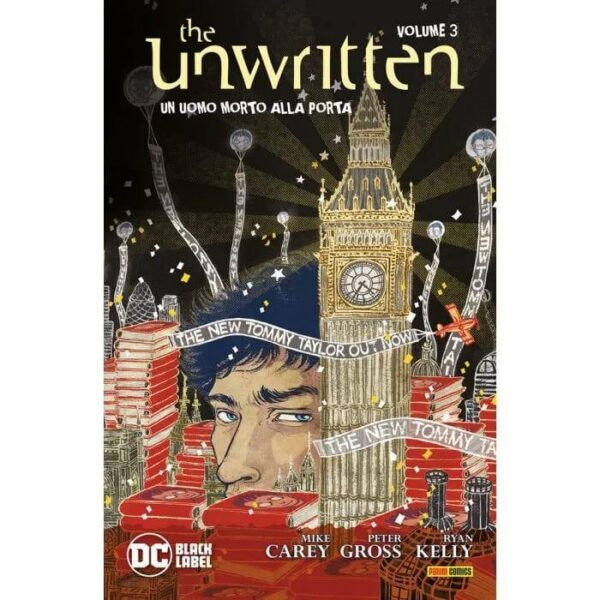 Copertina del fumetto The Unwritten 3 - Un Uomo Morto, edizione italiana Panini Comics / DC / Marvel / Disney di Carey, Gross & Kelly