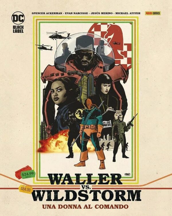 Copertina del fumetto Waller Vs Wildstorm - Donna Al Com., edizione italiana Panini Comics / DC / Marvel / Disney di Aa.Vv.