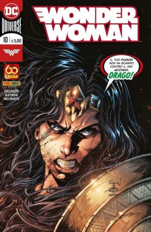 Copertina del fumetto Wonder Woman vol. 10, edizione italiana Panini Comics / DC / Marvel / Disney di Orlando, Raynor & Melnikov