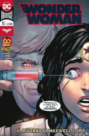 Copertina del fumetto Wonder Woman vol. 15, edizione italiana Panini Comics / DC / Marvel / Disney di Mariko Tamaki & Carlo Barberi