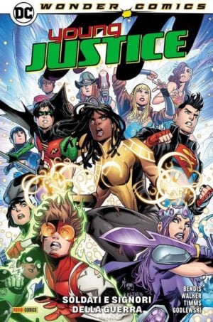 Copertina del fumetto Young Justice 3 - Soldati e Signori, edizione italiana Panini Comics / DC / Marvel / Disney di Aa.Vv.