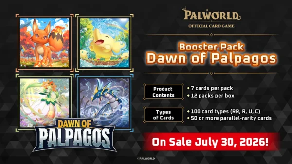 Palworld Card Game Dawn of Palpagos BP01 Booster Box (12 buste) – Inglese Palworld Card Game Dawn of Palpagos BP01 Booster Box (12 buste) sigillato, disponibile su Otakuworld Svizzera