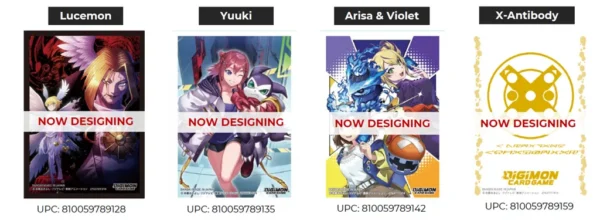 Digimon Card Game - Official Sleeves (assortimento da 4) 2025 Ver.1.0 (12 pezzi) – Inglese sigillato, disponibile su Otakuworld Svizzera