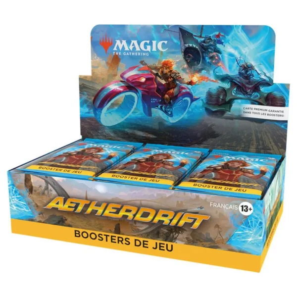 Magic: The Gathering Aetherdrift Play Booster Box (30 bustine) – Francese Magic: The Gathering Aetherdrift Play Booster Box (30 bustine) – Francese sigillato, disponibile su Otakuworld Svizzera