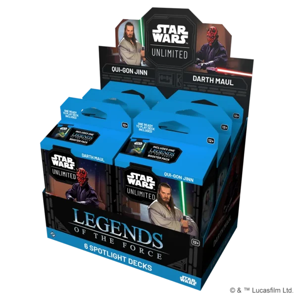 Star Wars: Unlimited - Legends of the Force Spotlight Deck Display (6 mazzi) – Inglese Star Wars: Unlimited - Legends of the Force Spotlight Deck Display (6 mazzi) – Inglese sigillato, disponibile su Otakuworld Svizzera
