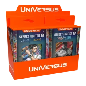 UniVersus CCG: Street Fighter 6 Challenger Series Deck Display (4 bustine) – Inglese sigillato, disponibile su Otakuworld Svizzera