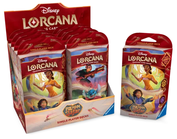 Disney Lorcana: Reign of Jafar - Display Starter Deck (8 pcs) – Inglese Disney Lorcana: Reign of Jafar - Display Starter Deck (8 pcs) – Inglese sigillato, disponibile su Otakuworld Svizzera