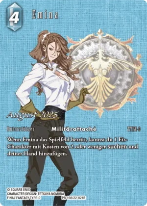 Final Fantasy TCG - August 2025: Emina - PR198 / 22-021R – Tedesco sigillato, disponibile su Otakuworld Svizzera