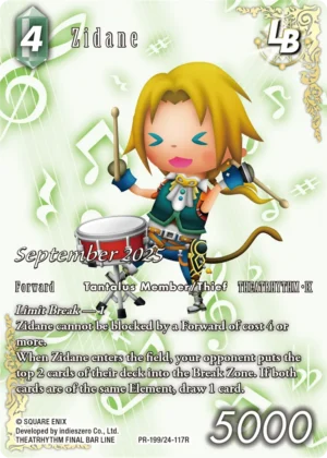 Final Fantasy TCG - September 2025: Zidane - PR199 / 24-117R (Limit Break Card) – Inglese sigillato, disponibile su Otakuworld Svizzera