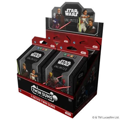 Star Wars: Unlimited 2026 Twin Suns Deck Display – Inglese Star Wars: Unlimited 2026 Twin Suns Deck Display – Inglese sigillato, disponibile su Otakuworld Svizzera