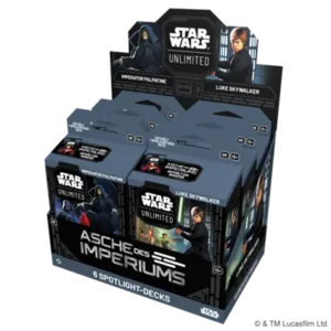 Star Wars: Unlimited - Ashes of the Empire Spotlight Deck Display (6 mazzi) – Tedesco sigillato, disponibile su Otakuworld Svizzera