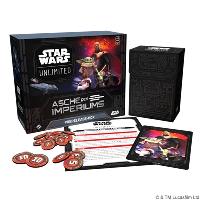 Star Wars: Unlimited - Ashes of the Empire Prerelease Box – Tedesco Star Wars: Unlimited - Ashes of the Empire Prerelease Box – Tedesco sigillato, disponibile su Otakuworld Svizzera