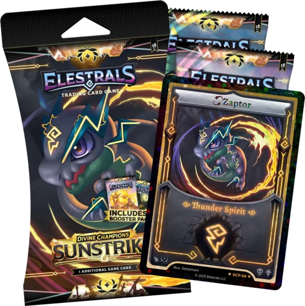 Elestrals TCG: Stellar Zaptor Double Blister Pack - Sunstrike (Divine Champions) – Inglese sigillato, disponibile su Otakuworld Svizzera