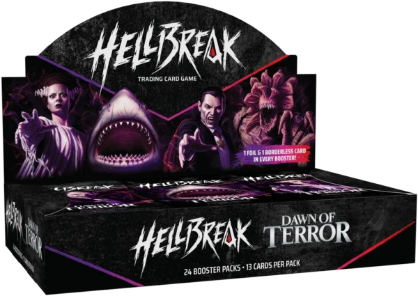 Hellbreak TCG - Dawn of Terror Booster Box (24 bustine) – Inglese sigillato, disponibile su Otakuworld Svizzera