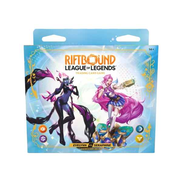 Riftbound: League of Legends TCG - Radiance Evelynn & Seraphine Showdown Deck Display (4 mazzi) – Inglese Riftbound: League of Legends TCG - Radiance Evelynn & Seraphine Showdown Deck Display (4 mazzi) – Inglese sigillato, disponibile su Otakuworld Svizzera